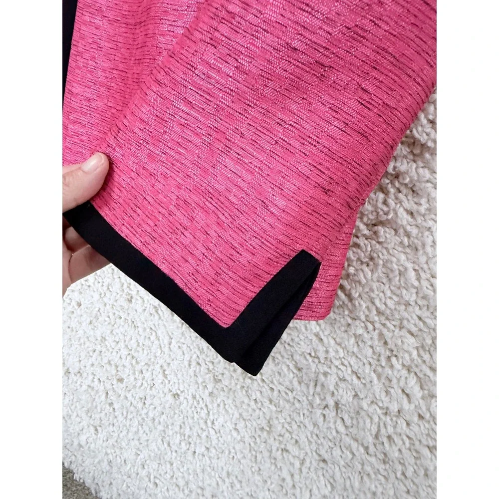 Kasper Blazer & Top Set Womens 18 Pink Excellent Textured Contrast Trim Suit